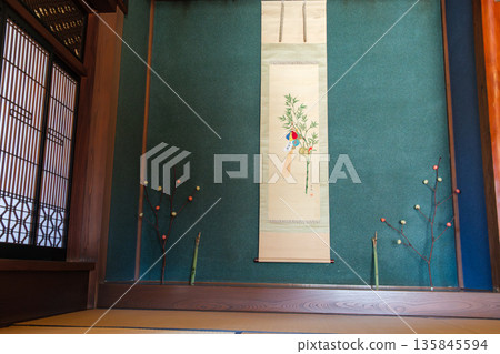 New Year's decoration between the floors 135845594