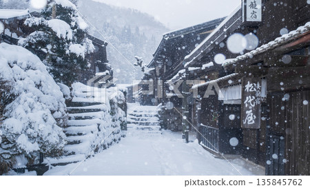 妻籠宿(冬季) 妻籠宿(冬季) 135845762
