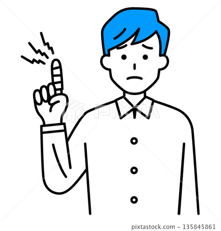 年輕男子手指受傷 135845861