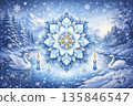 冬天鵝和冰曼陀羅 135846547