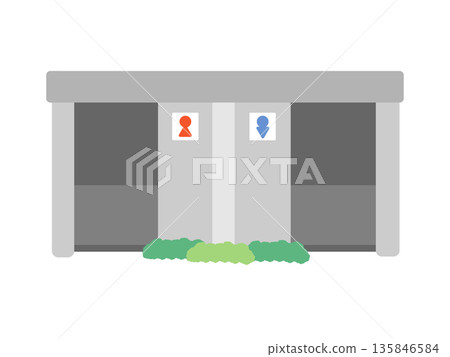 Public toilet illustration Public toilet illustration 135846584
