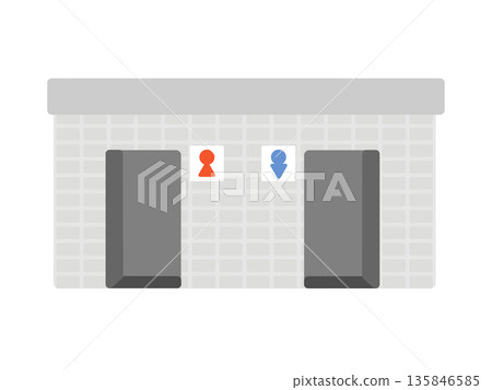 公共廁所插圖 135846585