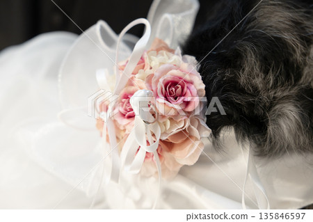 Image material of the bride entering the wedding hall Virgin Road Bouquet Image material of the bride entering the wedding hall Virgin Road Bouquet 135846597