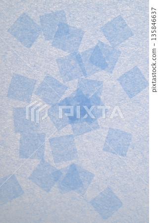Light blue gradation made of washi paper [Background material] 135846637