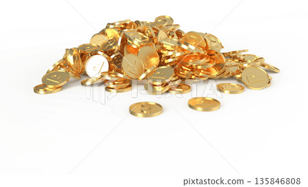 Point Activity Image P Mark Coin Gold Point Activity Image P Mark Coin Gold 135846808