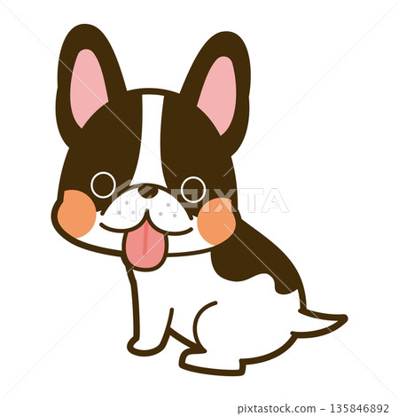 法國牛頭犬的例證 法國牛頭犬的例證 135846892