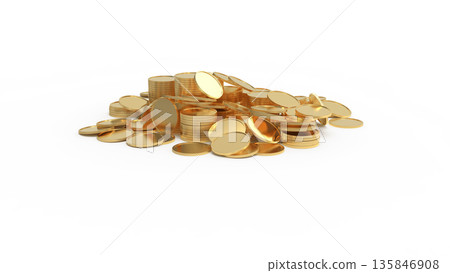 Point activity image: Stacked gold coins CG Point activity image: Stacked gold coins CG 135846908