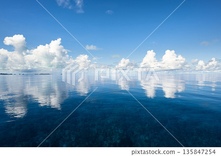 A calm sea seen from a boat - Palau scenery 135847254