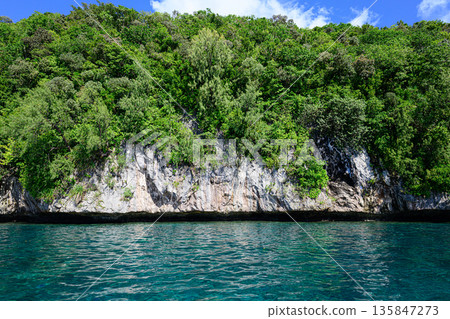 從船上眺望帛琉群島，帛琉洛克群島風光 135847273