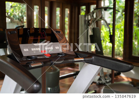 Gym running machine/training and fitness image 135847619