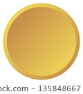 Yellow three-dimensional round frame 135848667