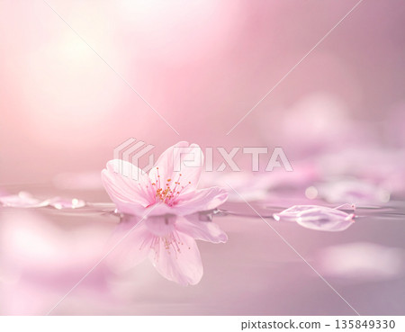 櫻花圖案樣機 櫻花標誌 135849330