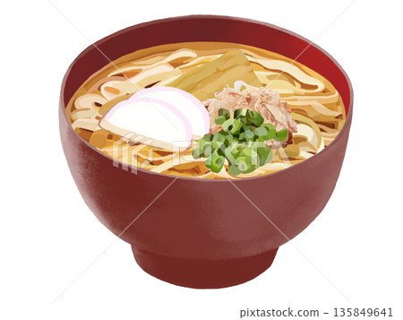 Kishimen noodles (red bowl) 135849641