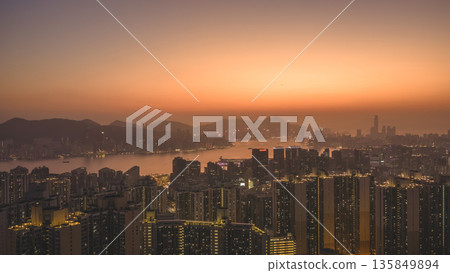 Jan 18 2026 Twilight Glow Spreading Across Kowloon And Hong Kong Skyline 135849894