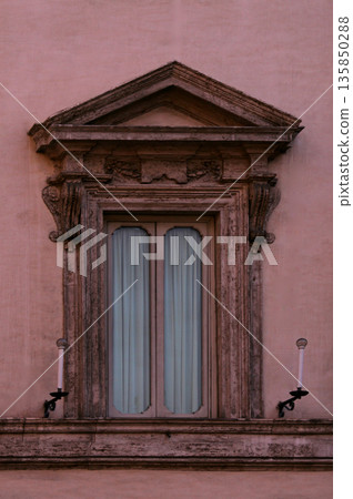 Old wooden window Old wooden window 135850288
