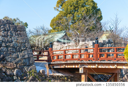 大和郡山城極樂橋和白澤門遺址的景觀 大和郡山城極樂橋和白澤門遺址的景觀 135850356