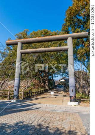 The torii gate of Yanagisawa Shrine and the remains of the Bamboo Forest Bridge The torii gate of Yanagisawa Shrine and the remains of the Bamboo Forest Bridge 135850363