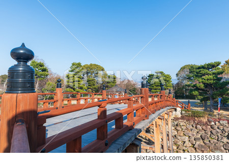 View to the west from Gokuraku Bridge at Yamatokoriyama Castle View to the west from Gokuraku Bridge at Yamatokoriyama Castle 135850381