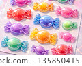 閃閃發光的飽滿糖果貼紙 135850415
