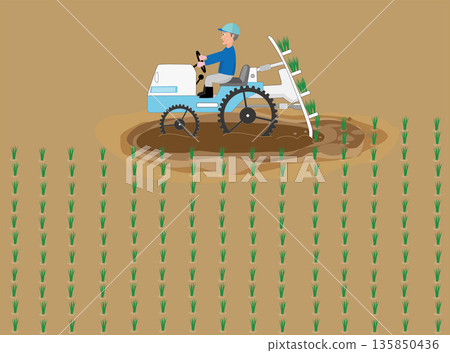 Illustration material of farm work. Illustration material of farm work. 135850436