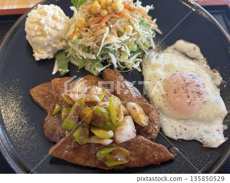 Delicious pork loin dish 135850529