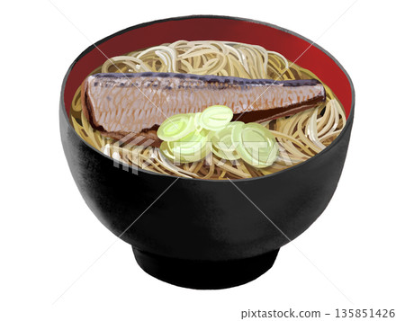 鯡魚蕎麥麵（黑紅碗） 135851426