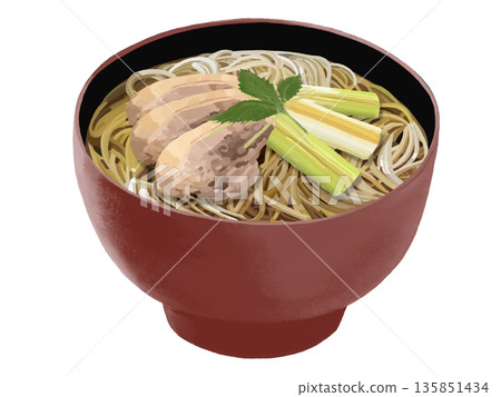 鴨肉南蠻蕎麥麵(紅黑碗) 鴨肉南蠻蕎麥麵(紅黑碗) 135851434