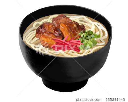 Okinawa soba (black bowl) Okinawa soba (black bowl) 135851443