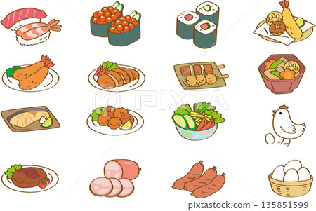 食物插圖 食物插圖 135851599