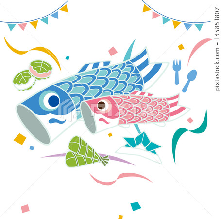 兒童節鯉魚旗 135851807