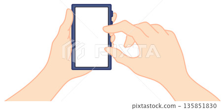 Hand using smartphone Hand using smartphone 135851830