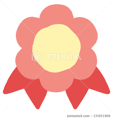 Easy-to-use hand-drawn flower medal badges for kindergartens and nurseries Easy-to-use hand-drawn flower medal badges for kindergartens and nurseries 135851908