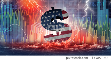 Crashing US Dollar Crashing US Dollar 135851988