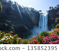 Landscape with a waterfall 135852395