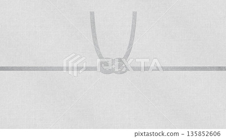 時尚的日本現代和紙以及用於葬禮和弔唁的“淡路結”雙層銀箔水引 時尚的日本現代和紙以及用於葬禮和弔唁的“淡路結”雙層銀箔水引 135852606