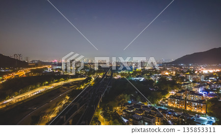 Jan 16 2026 Night View Over Kam Tin Rural Village Hong Kong 135853311