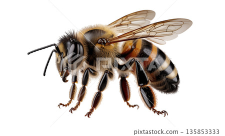 bee isolated on white background 135853333