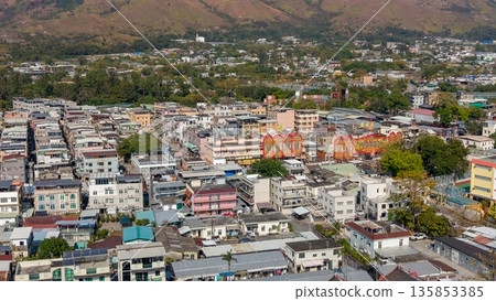 Jan 16 2026 Rural Village Scene at Tsz Tong Tsuen Hong Kong Jan 16 2026 Rural Village Scene at Tsz Tong Tsuen Hong Kong 135853385