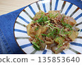 Radish, pork, konjac, and miso stir-fry 135853640