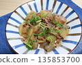 Radish, pork, konjac, and miso stir-fry 135853700
