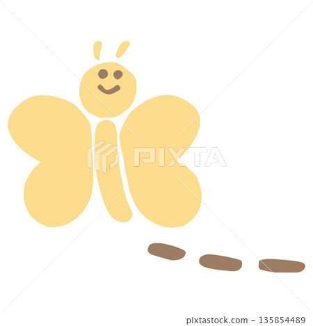 易於使用的通用插圖剪貼系列，適用於托兒機構主頁 | Butterfly 135854489