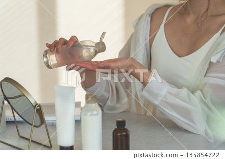 Beauty, skin care, beautiful skin, makeup image of a woman 135854722