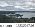 Nagasaki's bay and townscape seen from a high vantage point 135854786