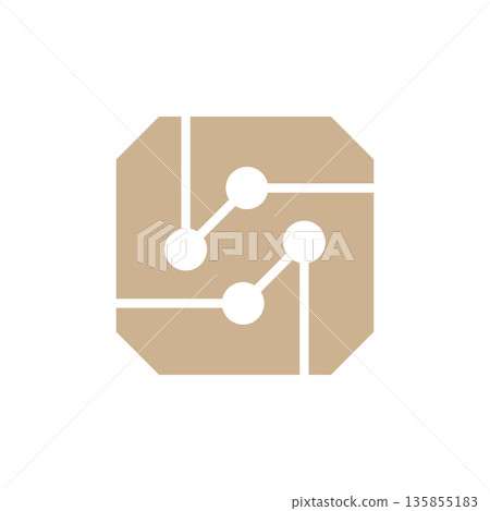 Chip technology icon vector illustration. 135855183