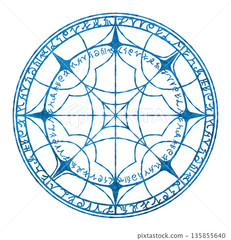 魔法陣（藍色） 135855640