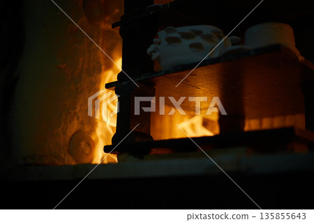 Many rustic clay in the kiln Many rustic clay in the kiln 135855643