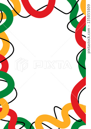 Blank abstract Black History Month vertical frame. Freedom Day border. Juneteenth vertical frame. June 19. Copy space. Place for text. PNG and Vector Illustration Blank abstract Black History Month vertical frame. Freedom Day border. Juneteenth vertical frame. June 19. Copy space. Place for text. PNG and Vector Illustration 135855809