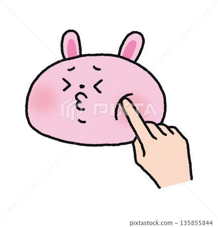 Relax with squishy cheeks: Rabbit 135855844