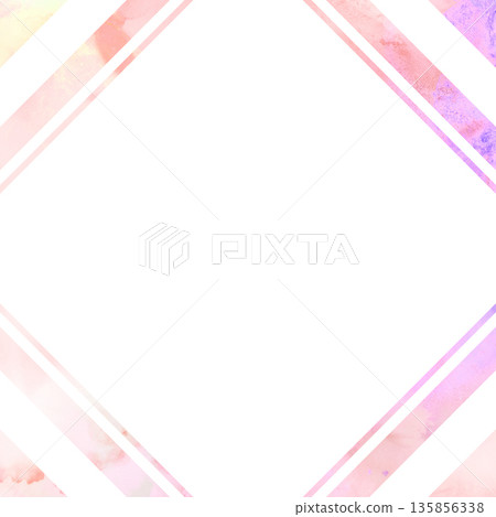 Cute watercolor background square 135856338