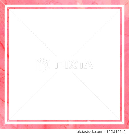 Cute watercolor background square 135856341